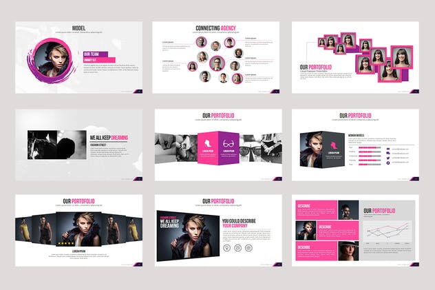 时尚品牌设计PPT幻灯片演示模板 Fashion Powerpoint Presentation插图(3)