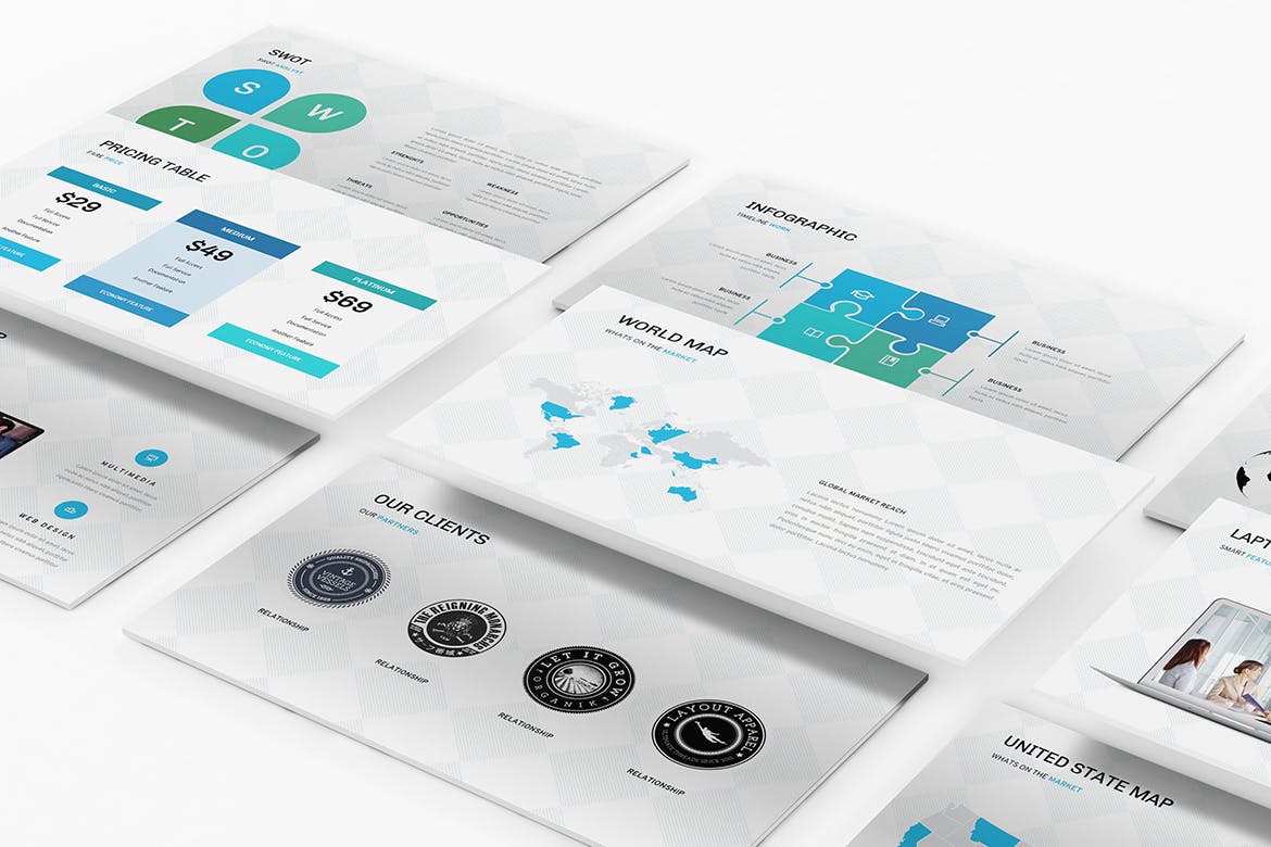 时尚高端专业的谷歌幻灯片Google Slide幻灯片powerpoint演示模版（pptx）插图(7)