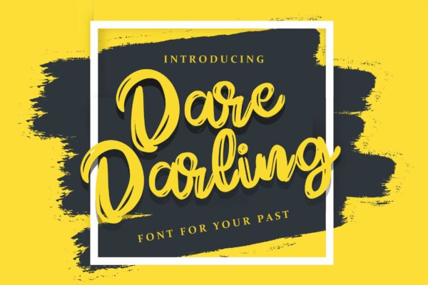 英文书法字体笔刷字体下载 Dare Daling | Script Brush Font