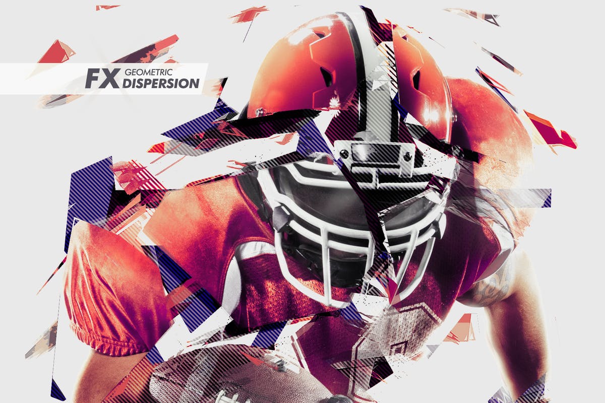 时尚几何低多边形色散照片效果PS动作 Geometric Dispersion FX Photoshop Add/On Extension插图