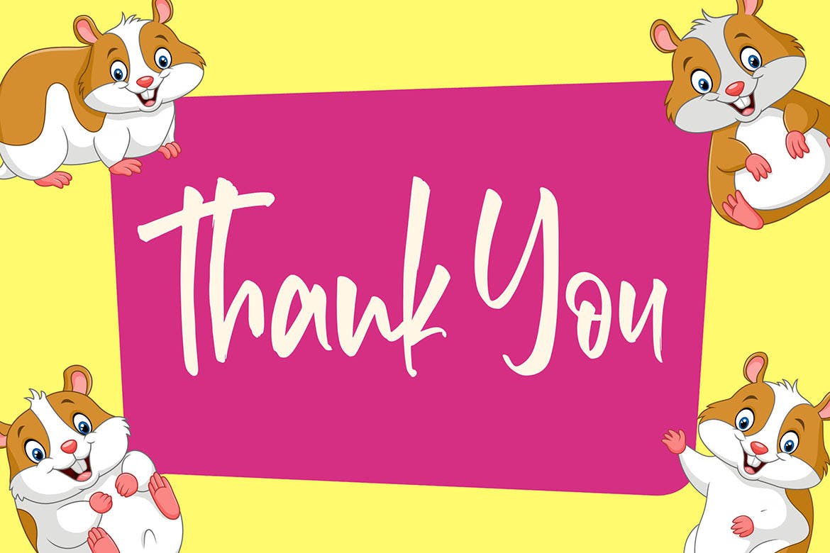 俏皮可爱风格英文手写装饰字体素材库精选 Cute Hamster – Playful Font插图(5)