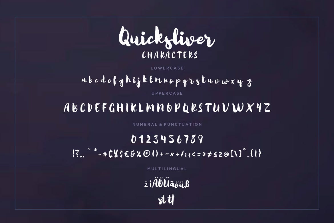 英文手绘粗体书法字体 Quicksliver Handdrawn Brush插图(6)