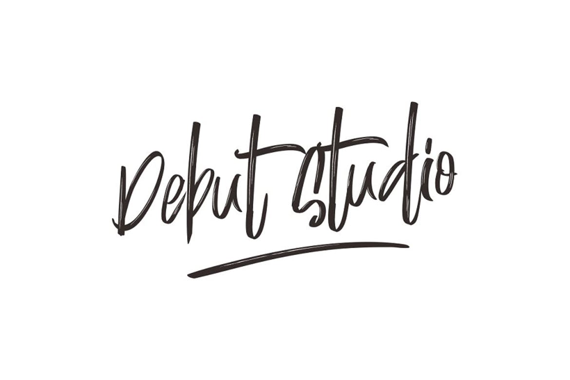 创意英文笔刷书法艺术字体 Justin Brush插图(1)