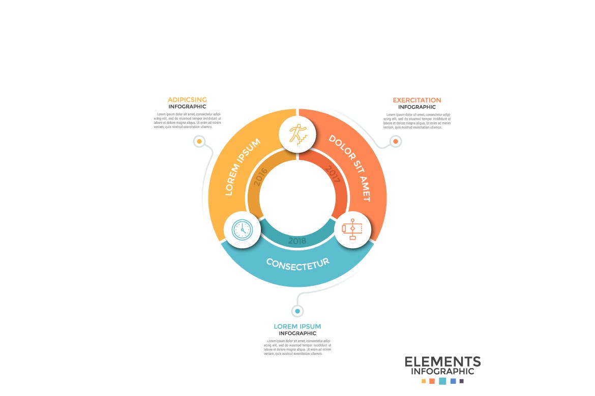 数据统计分析类幻灯片设计信息图表素材v14 Infographic Solutions. Part 14插图(5)