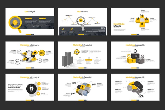 市场营销推广计划工作汇报Keynote幻灯片模板 Marketing Plan Vol 2 Keynote Templates插图(9)