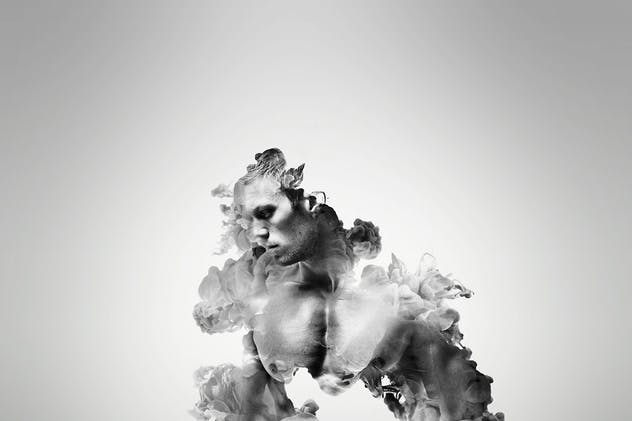 多彩墨水流动动画效果PS动作 Ink Flow Animation Photoshop Action插图(1)