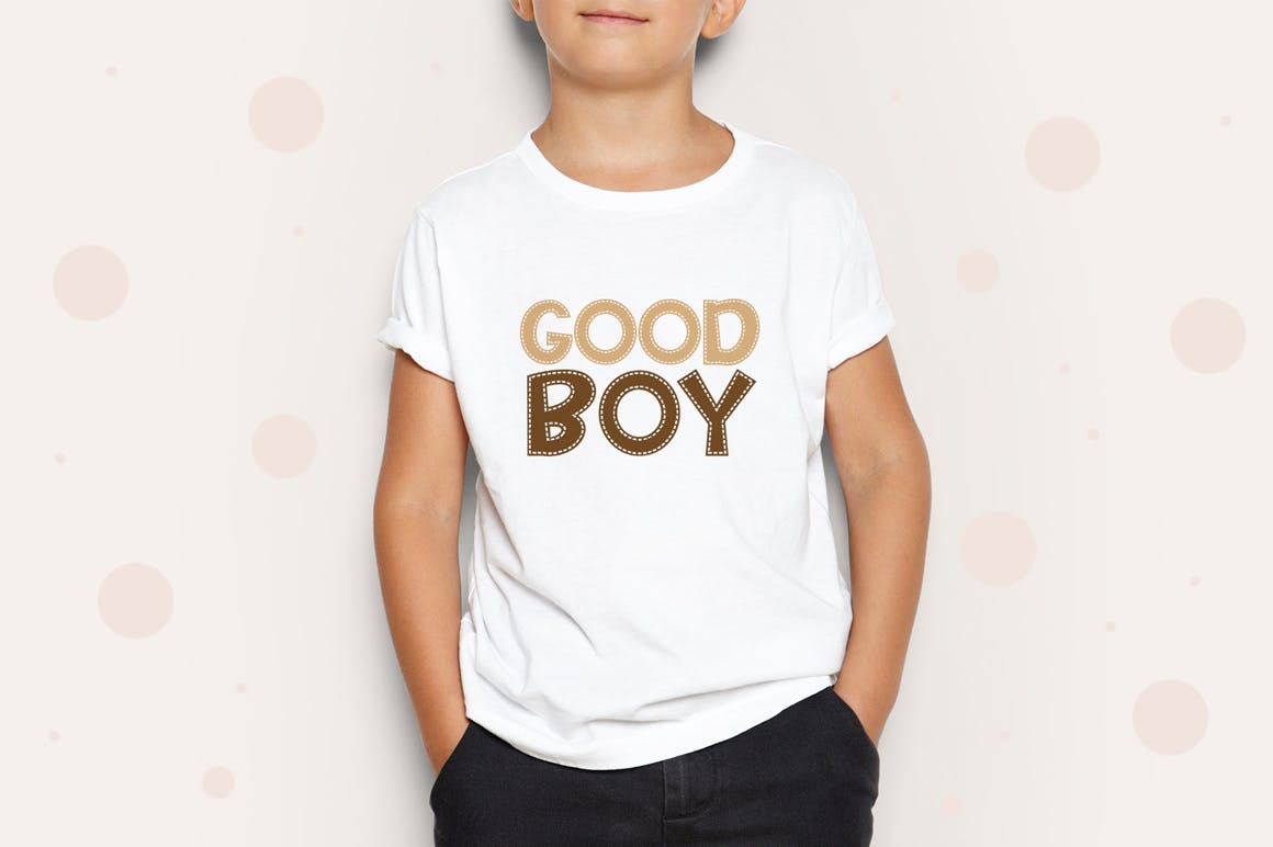 可爱缝线设计风格英文无衬线装饰字体 Yehaa!插图(1)