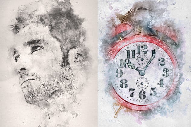 炫彩照片水彩艺术效果生成PS动作 Watercolor Photoshop Action插图(14)