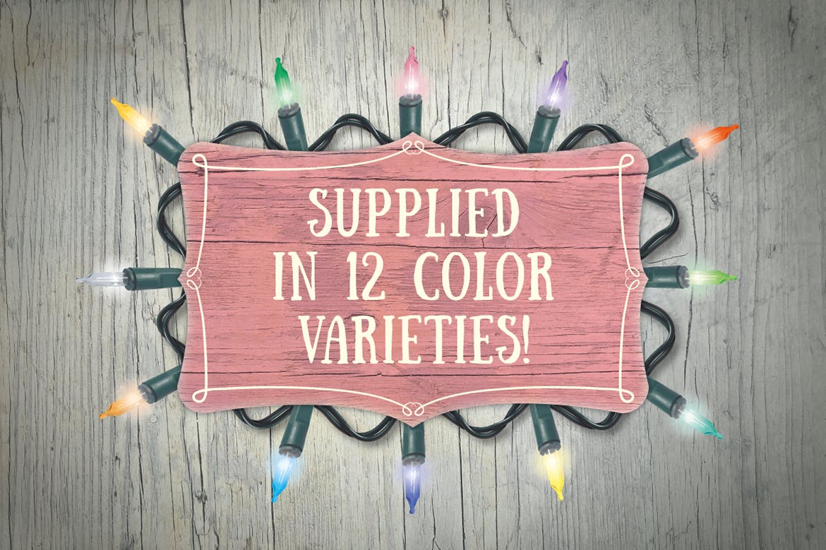 童话灯饰效果设计AI笔刷 Fairy Light Brushes插图(4)