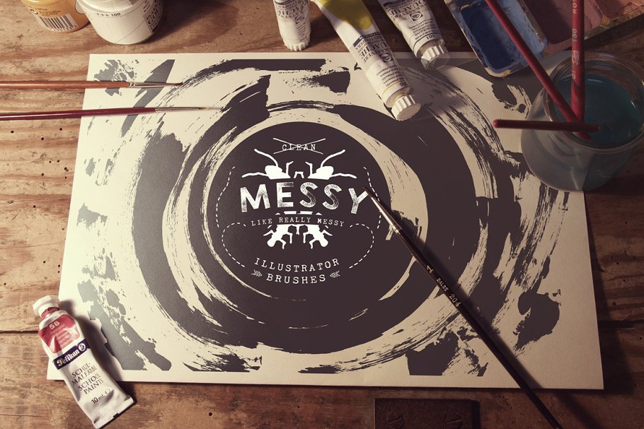 淋漓洋洋洒洒苍劲有力画笔笔画AI笔刷 Snarl Vector Brushes插图(2)