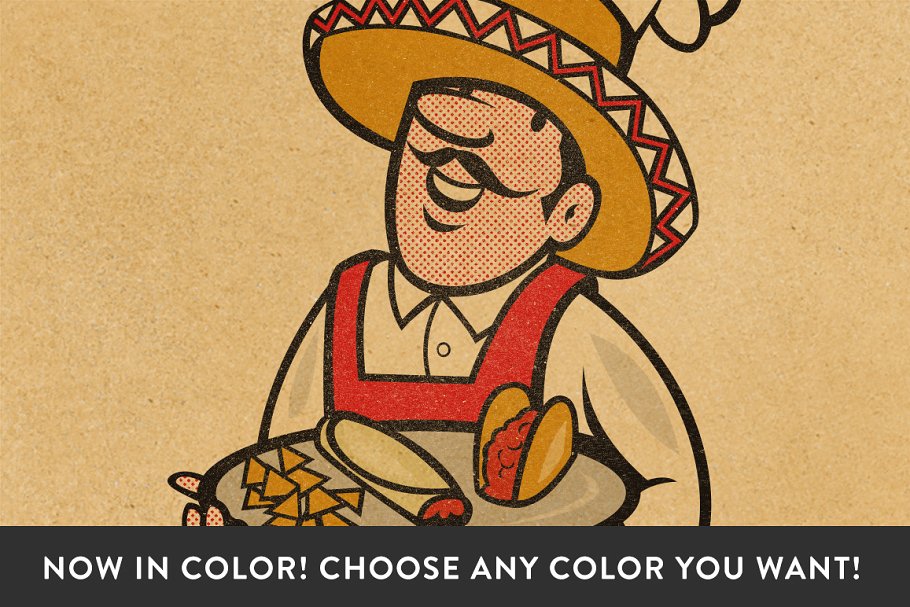 复刻1970年代半色调印刷效果PS动作 SparkPrint – Monotone Action插图(2)