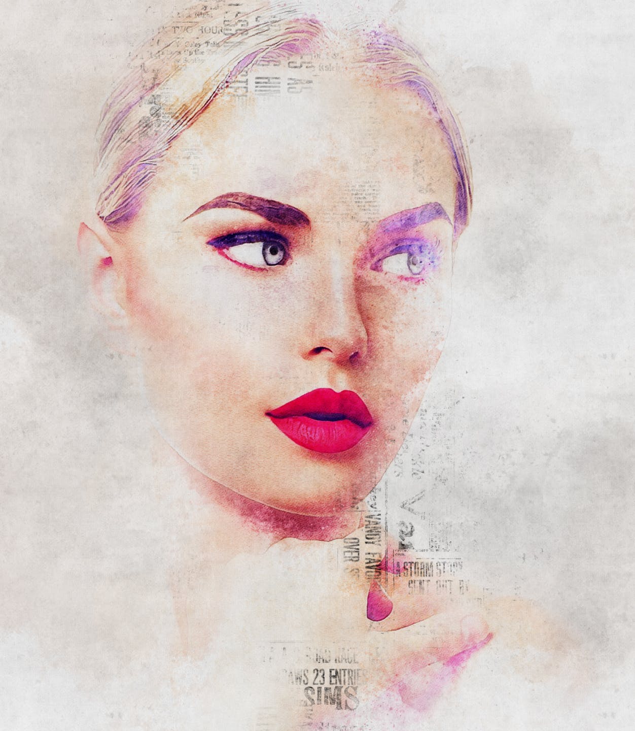 复古手绘背景特效艺术效果PS动作 Retro Print CS4+ Photoshop Action插图(7)