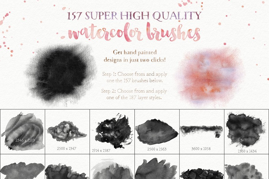 水彩插画艺术设计师工具包 Liquid Gold for Photoshop插图(6)