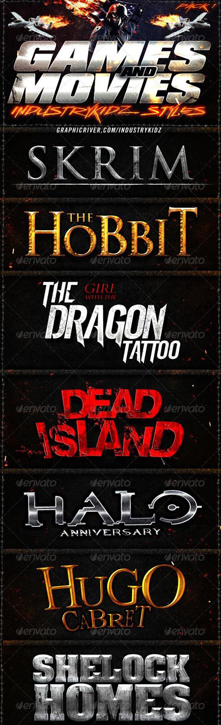 大片感觉的photoshop字体图层样式下载[PSD]插图