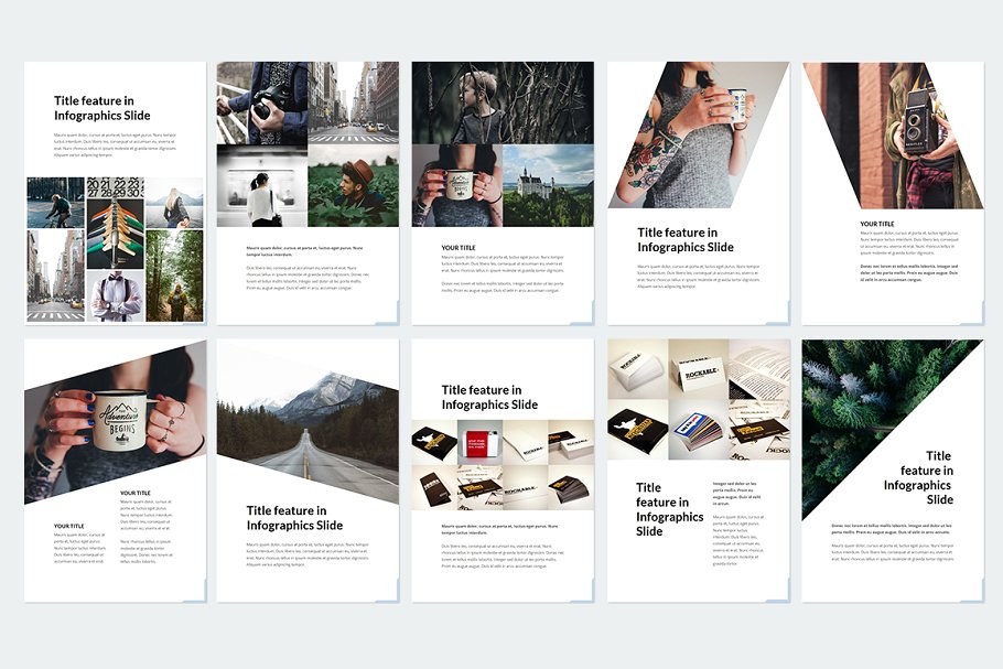 180页简约时尚风格Keynote幻灯片模板 Vertical Keynote插图(4)