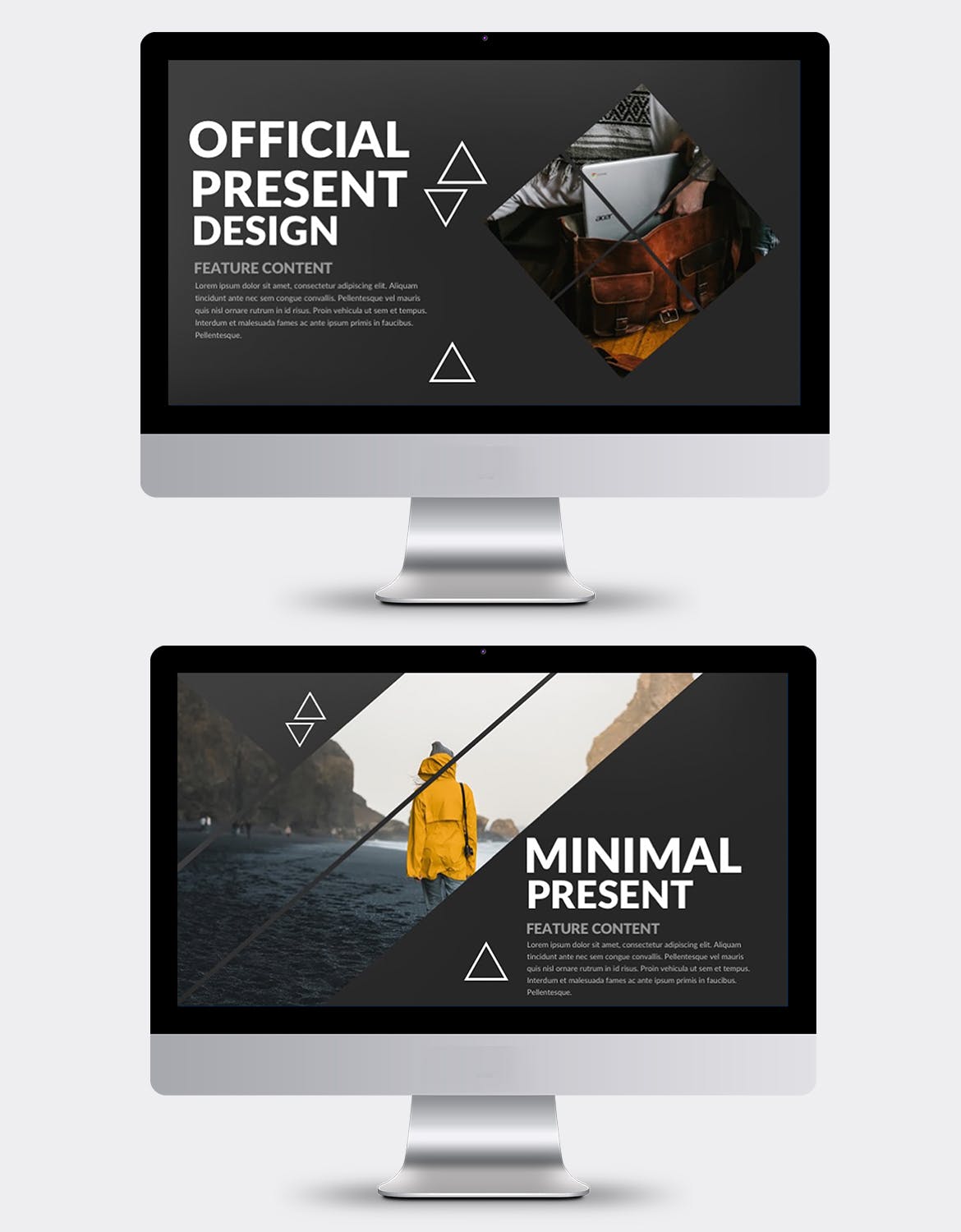 多图设计风格旅游/摄影行业适用的PPT模板 Kidak Powerpoint Template插图(3)