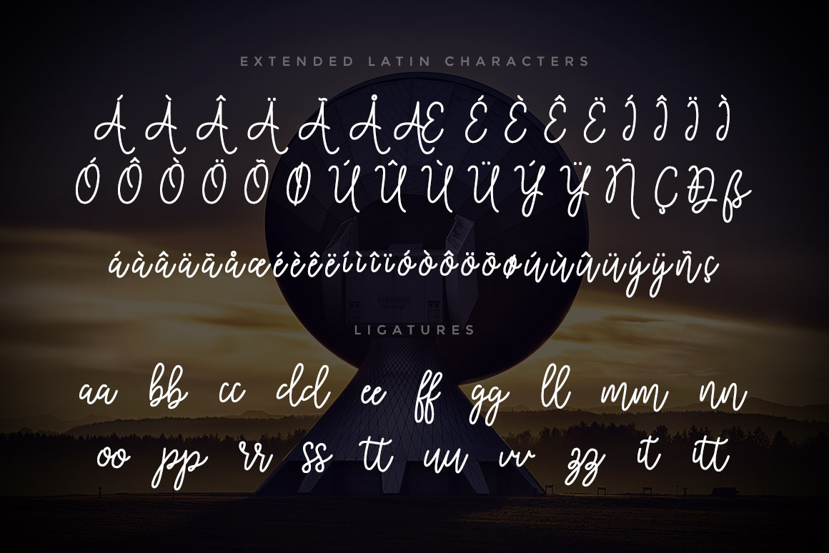 付费手写英文字体 Cosmodrome Monoline Script Font插图(2)