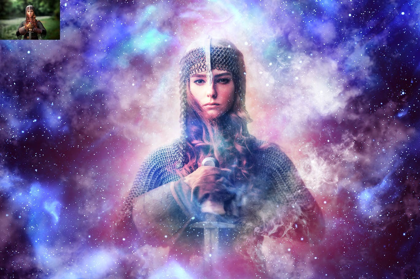 梦幻炫彩光环星云特效PS动作 Supernova CS4+ Photoshop Action插图(1)