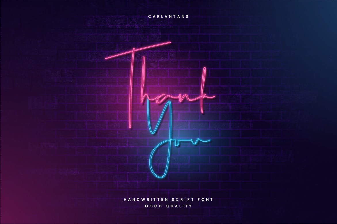 优雅英文连笔签名书法字体下载 Carlantans – Elegant Signature Font插图(5)