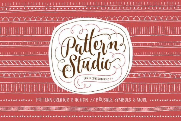 手绘笔画线条纹理AI笔刷 Pattern Studio