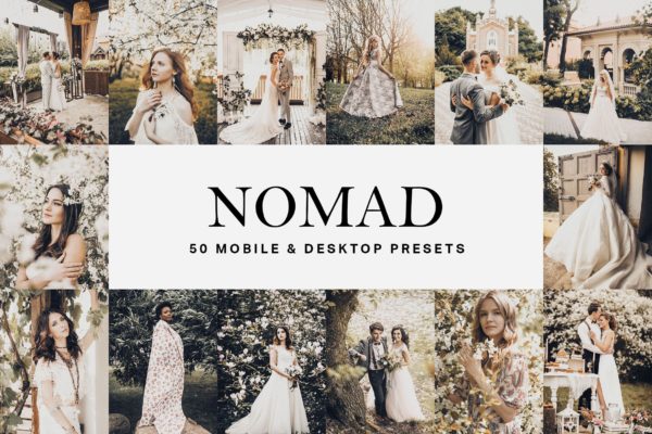 50个棕褐色电影暖色调Lightroom预设＆LUT 50 Nomad Lightroom Presets and LUTs
