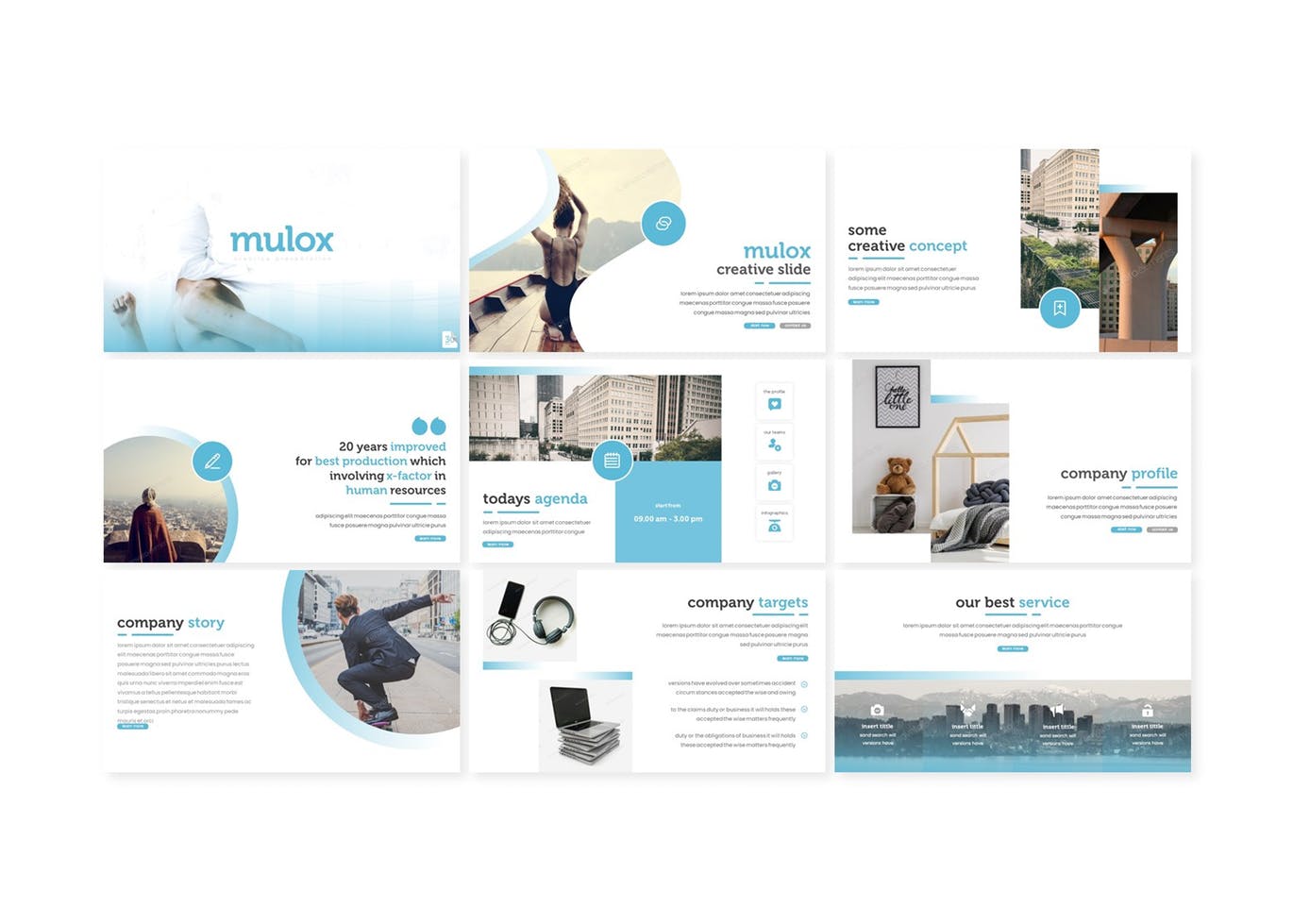 创意设计公司简介Keynote演示文稿设计模板 Mulox – Keynote Template插图(1)