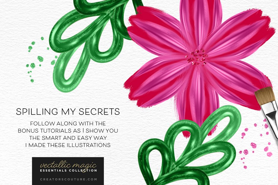 惊人美丽的金属油漆AI笔刷 Vectallic Magic Brush Revolution!插图(9)