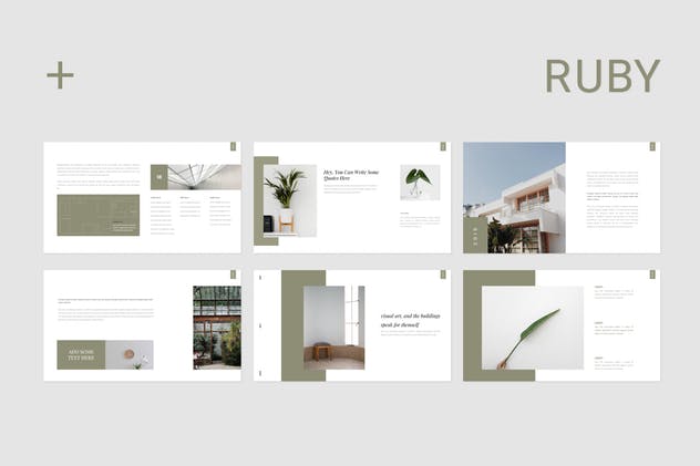 极简主义家居生活主题Google Slides品牌幻灯片模板 Griselle Google Slides插图(3)