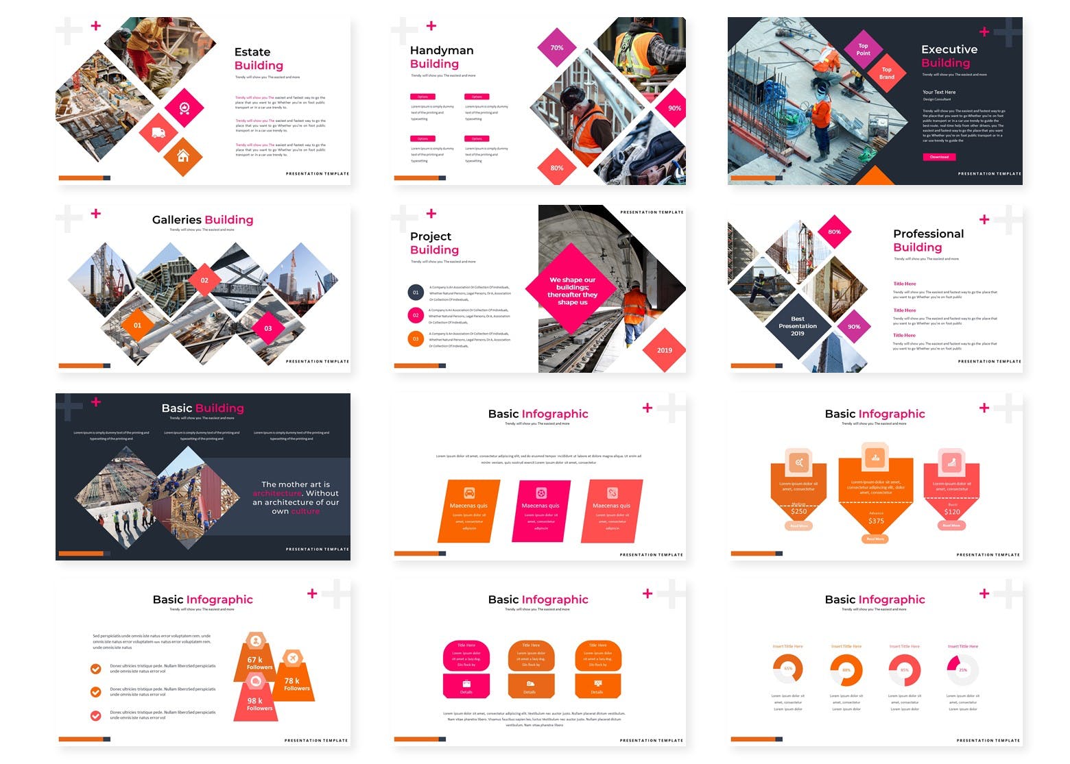 建筑设计/建筑策划谷歌幻灯片模板 Contruction – Google Slides Template插图(2)
