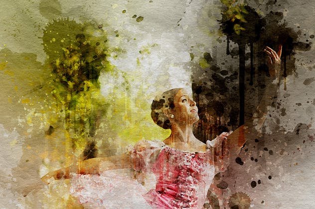 油画泼墨效果PS动作 Splash Art Photoshop Action插图(4)