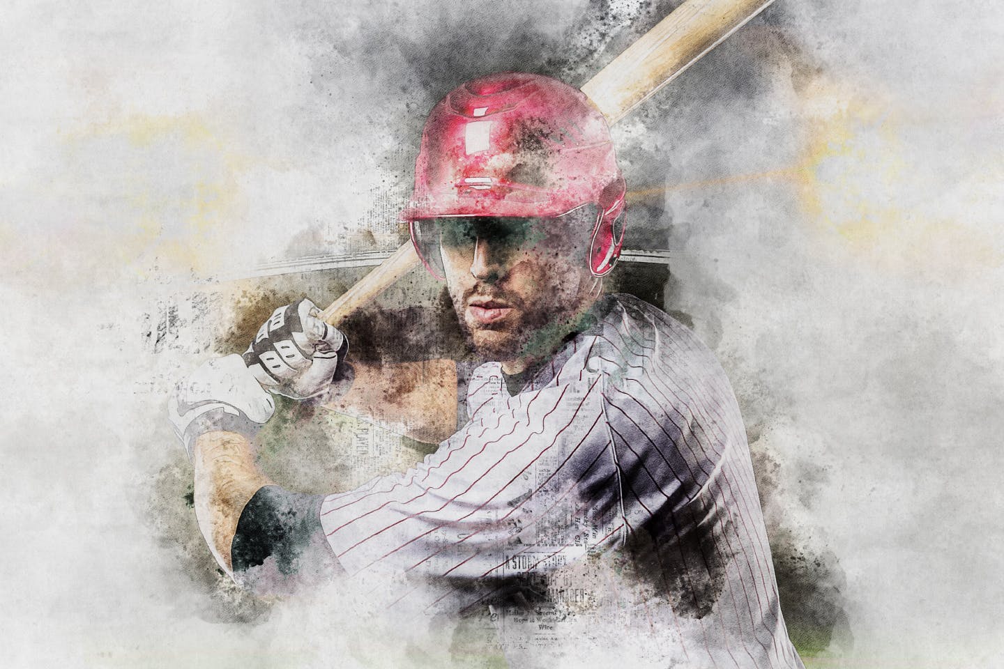 复古手绘背景特效艺术效果PS动作 Retro Print CS4+ Photoshop Action插图(5)