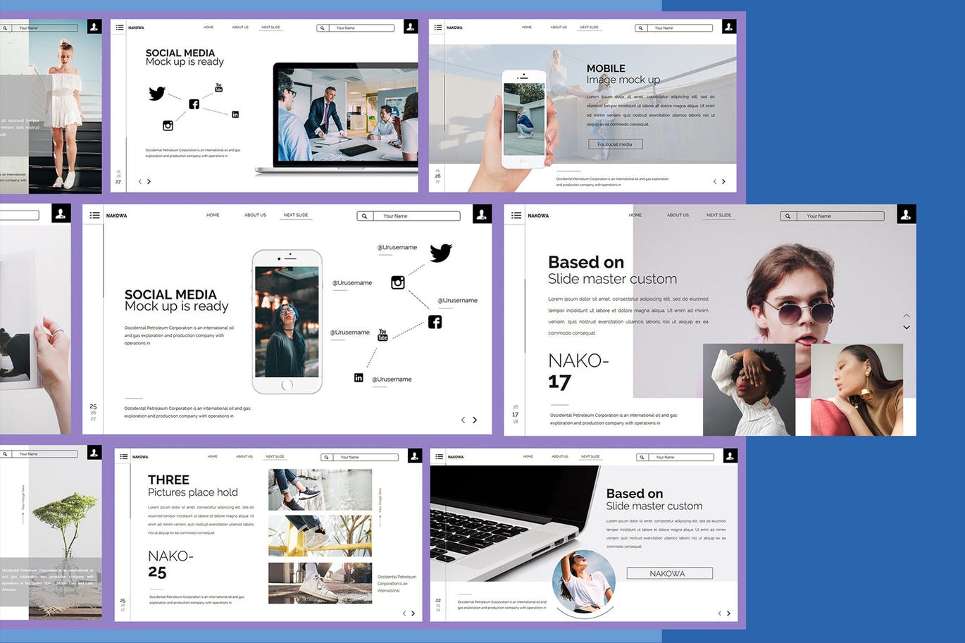 极简主义作品集展示PPT幻灯片设计模板 Nakowa Minimal – Powerpoint插图(2)