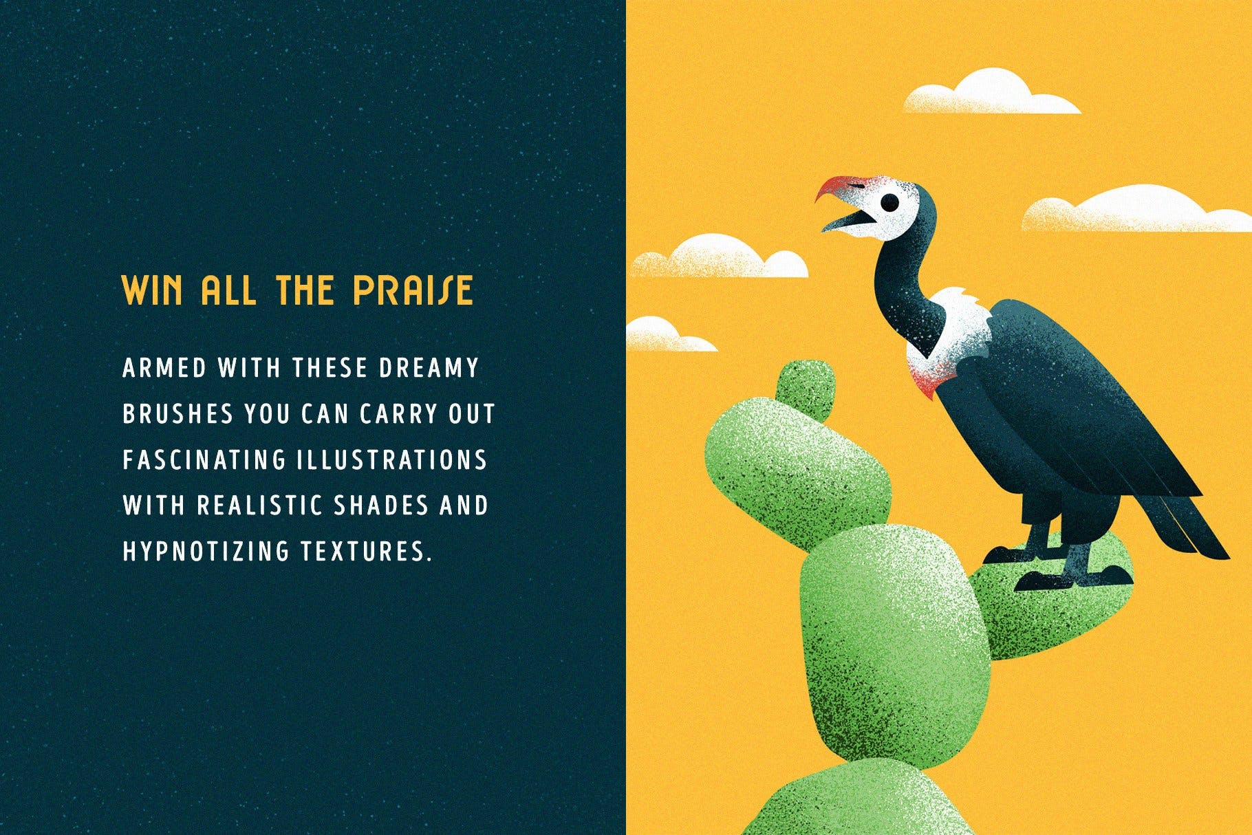 用于Illustrator的复古明暗效果纹理＆噪点笔刷 Shader Brushes for Illustrator插图(7)