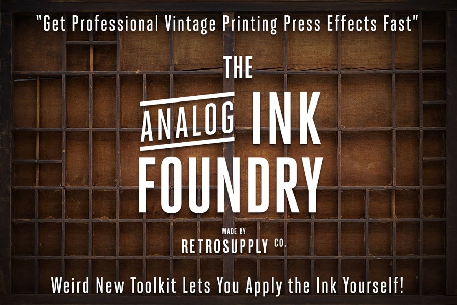 橡胶墨辊印刷效果图层样式 Analog Ink Foundry – PSD Print Kit插图