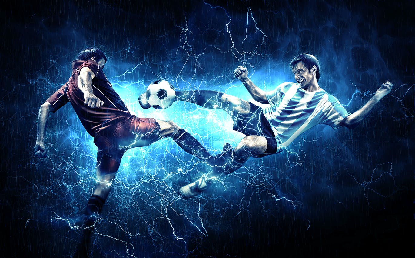 炫酷蓝色闪电雷击效果PS动作 Hurricane Photoshop Action CS2+插图(2)