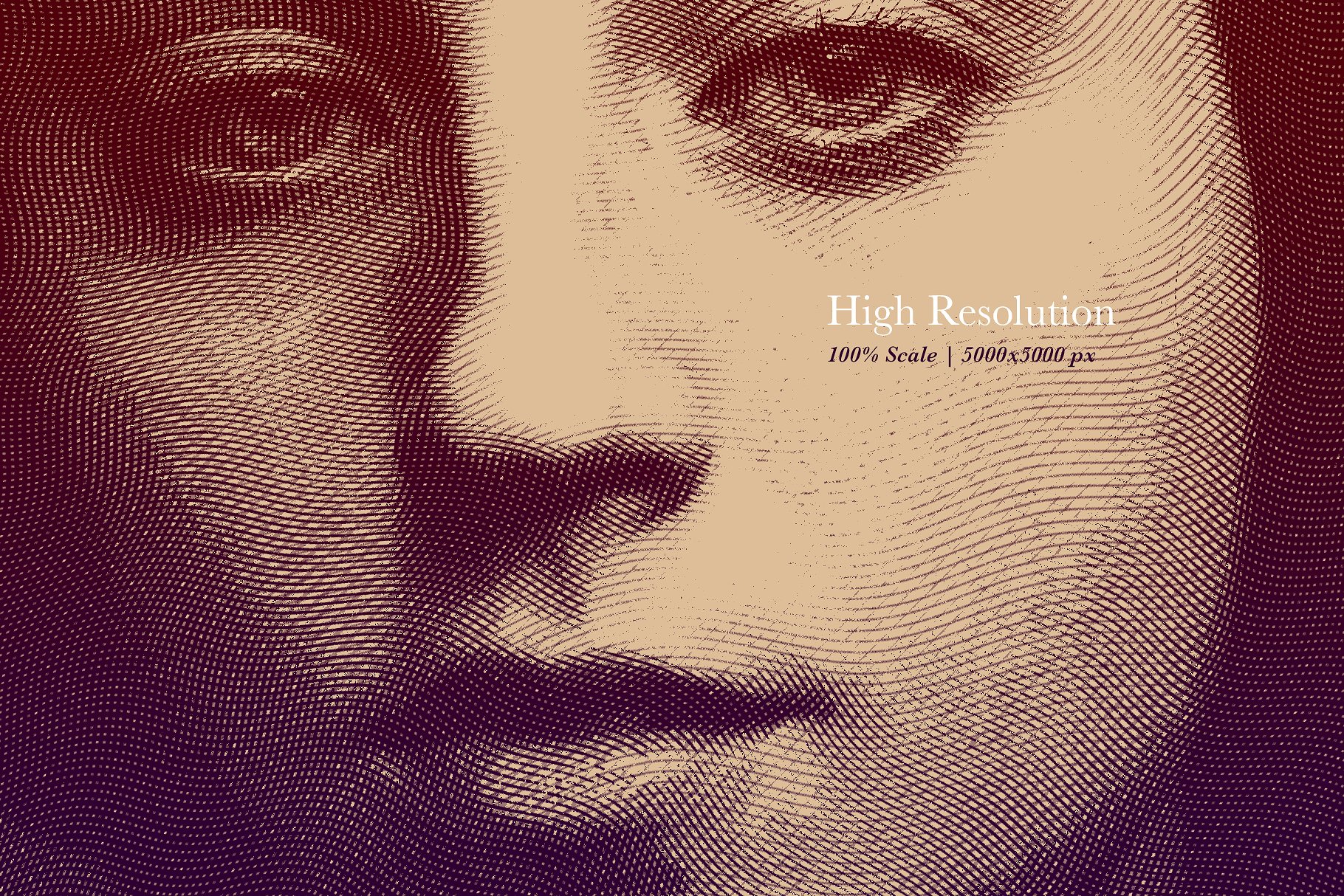 雕刻钱币凹版印刷风格照片效果处理PS动作 Engraving and Halftone Creator插图(2)