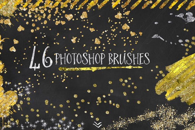 金漆闪闪图层样式、PS笔刷&纹理合集（1） Golden Planet for Photoshop插图(2)