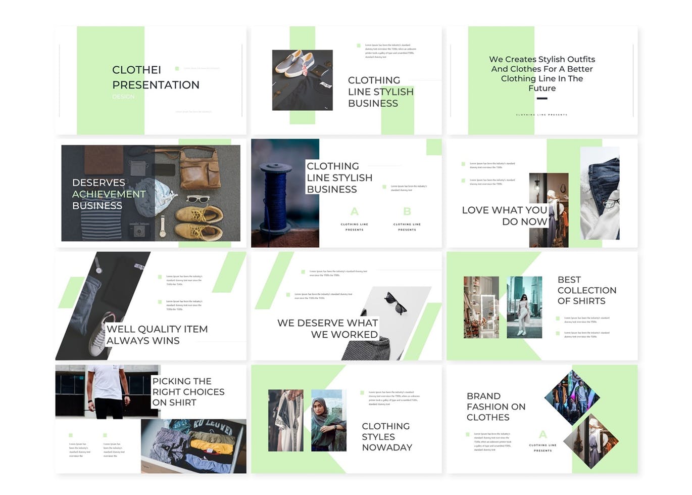 服装市场调研报告Keynote演示文稿模板 Clothie – Keynote Template插图(1)