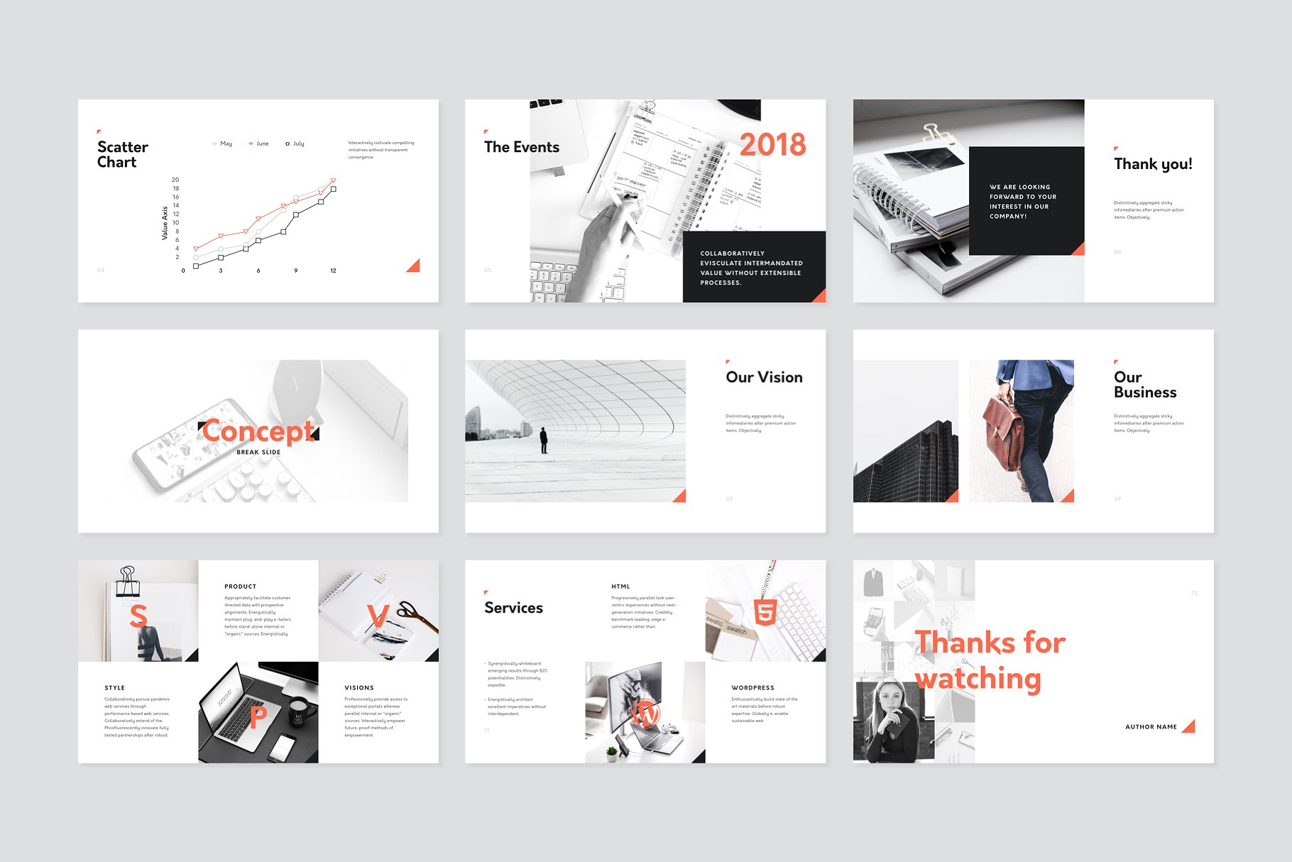 现代公司业务介绍Keynote幻灯片模板 Corp. Keynote Presentation Template插图(6)