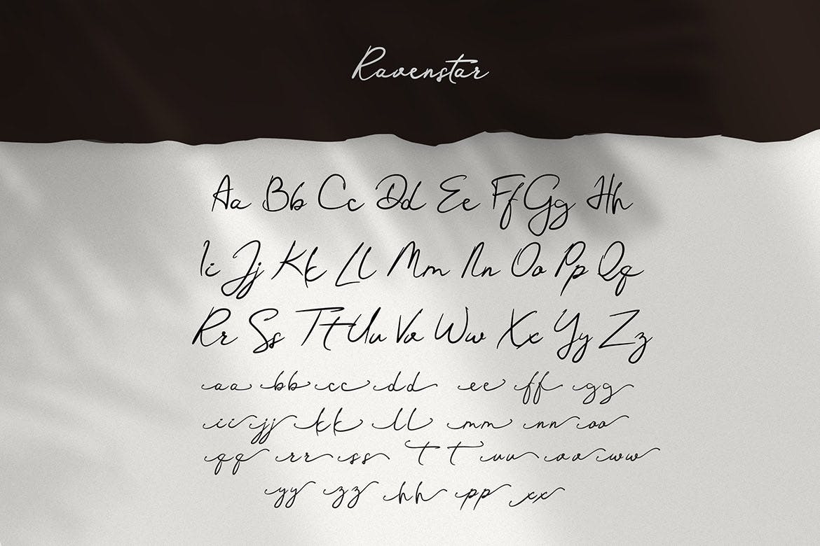 现代优雅英文书法艺术字体 Ravenstar – Modern Script Font插图(9)