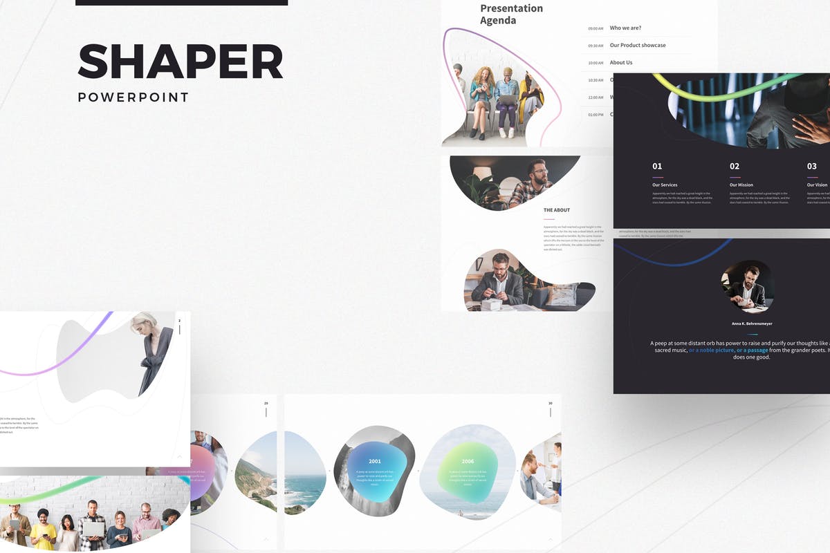 创意艺术企业介绍PPT幻灯片模板 SHAPER Powerpoint Template插图