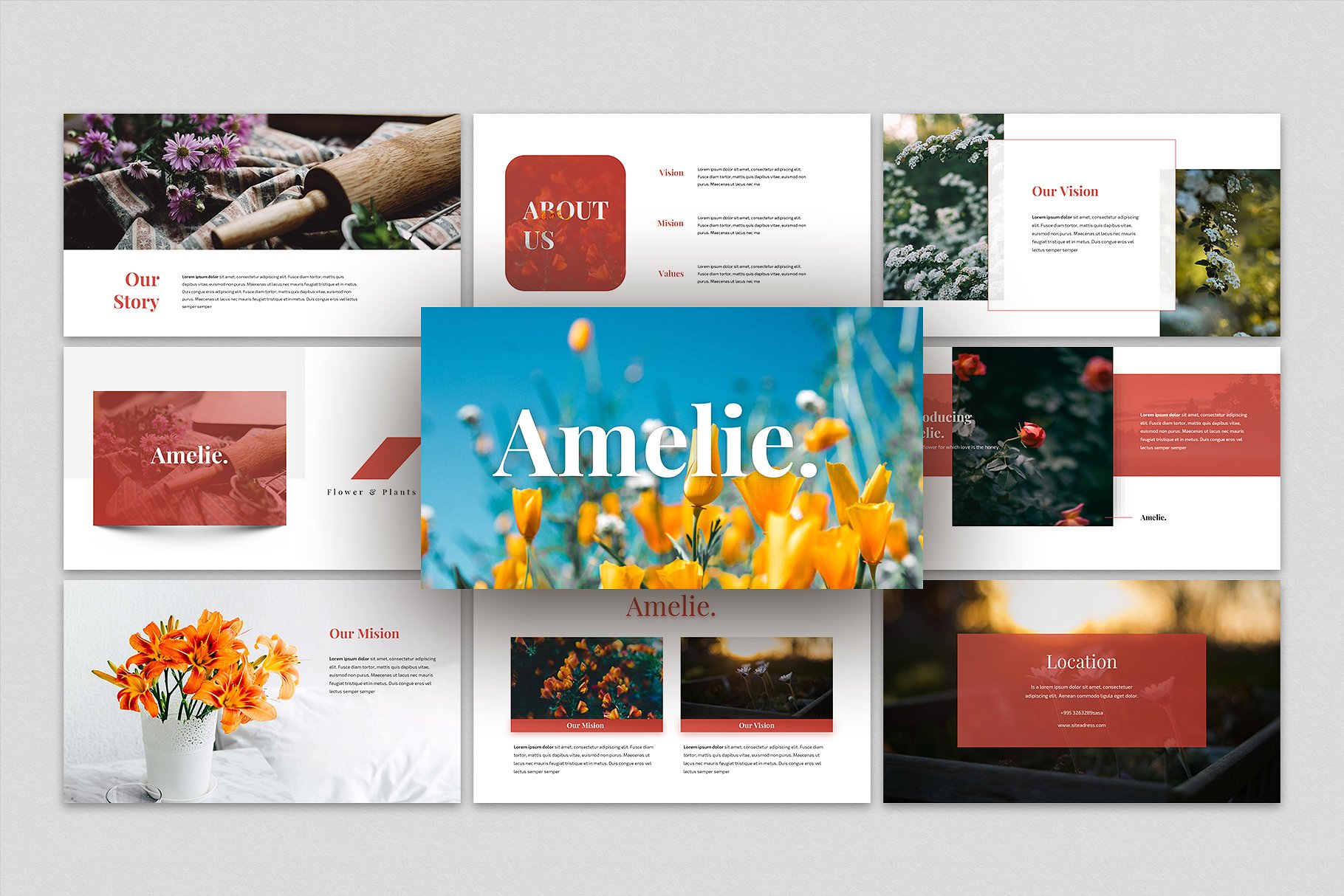 现代多图展示的PPT模板下载 AMELIA – Modern Powerpoint Template [pptx]插图(1)