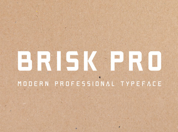 现代专业英文无衬线字体 Brisk Pro Font