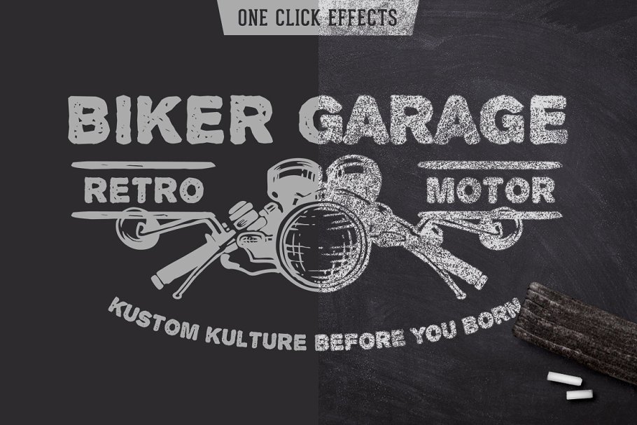 创意粉笔黑板画组件图层样式 Chalk & Charcoal Effects Volume 1插图(1)