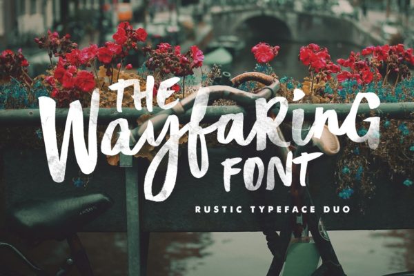 一组质朴有魅力的手绘字体组合 The Wayfaring Font Duo