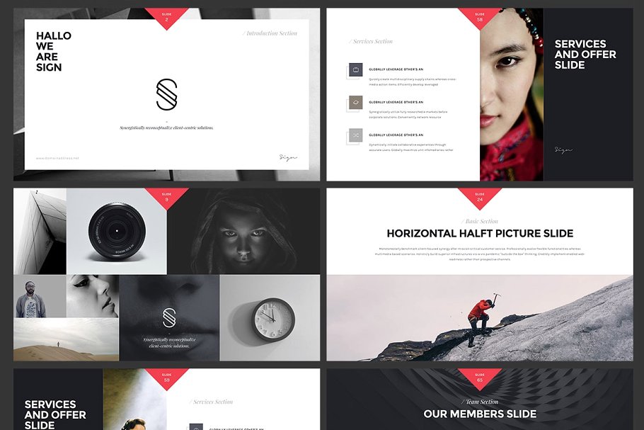 100+页创意视觉 Keynote 幻灯片模板 SIGN Keynote Presentation Template插图(3)