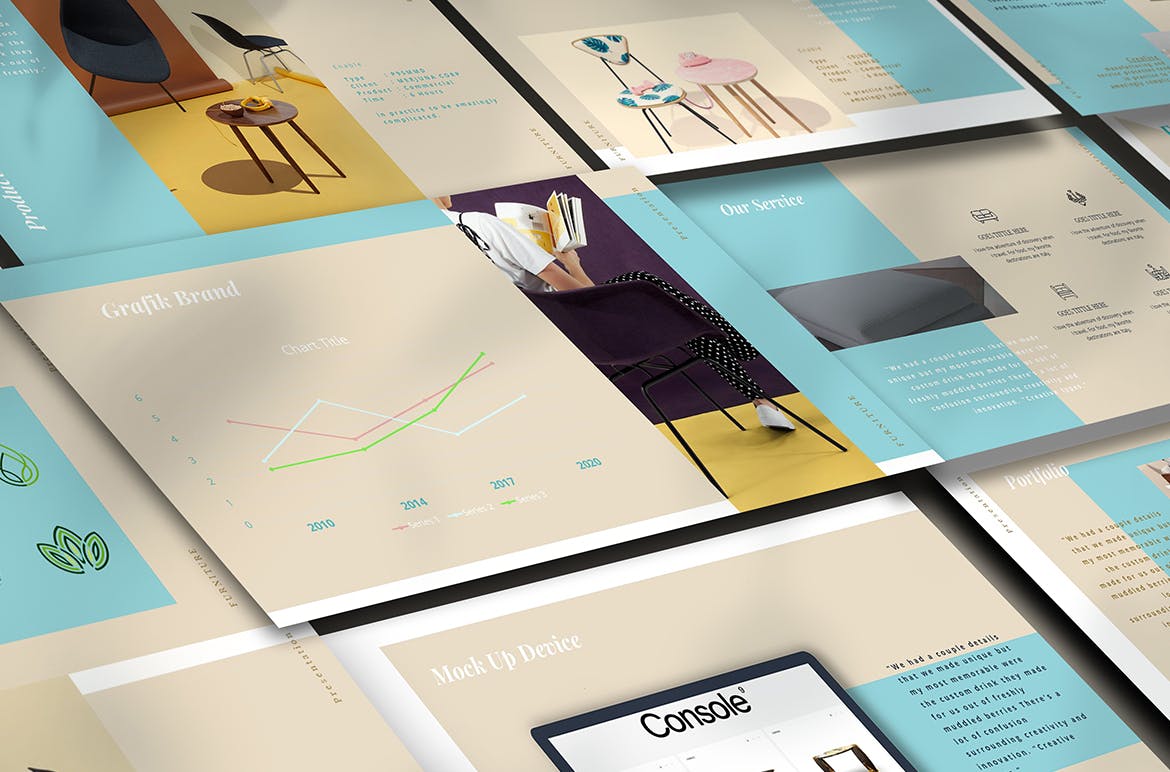 优雅设计风格家具品牌营销方案Keynote幻灯片模板 Furniture Elegant Keynote Template插图(4)