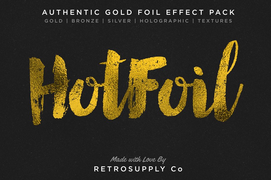 烫金金箔纹理&图层样式 Hot Foil | Foil Stamping Machine插图