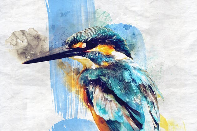 艺术水彩手绘效果一键生成PS动作 Artistic Watercolor Photoshop Action插图(8)