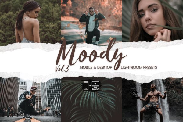 15款世界流行的Moody高级灰色调素材库精选LR预设v3 Moody Lightroom Presets Vol. 3